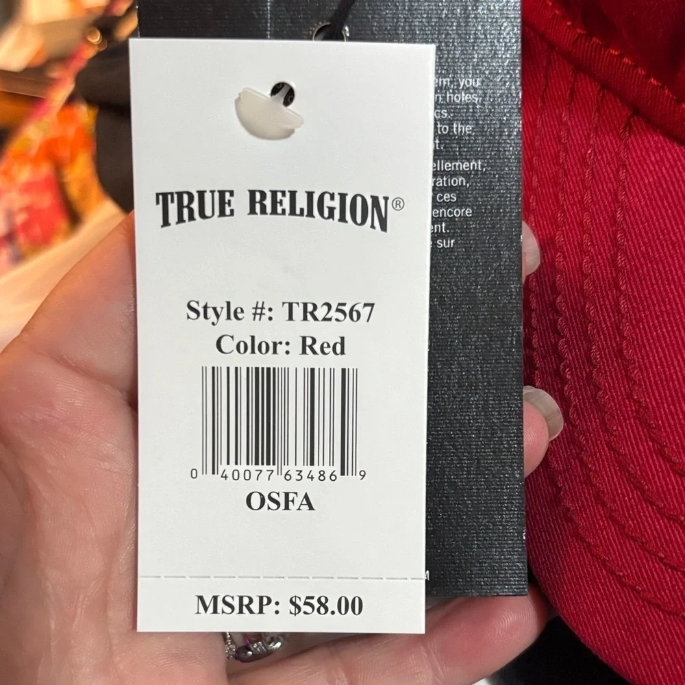NWT True Religion Red Baseball Cap